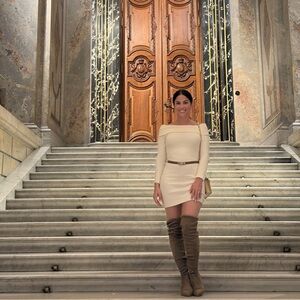 Cream Sweater Dress